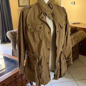 Barbour cotton jacket. Sand. Soft.